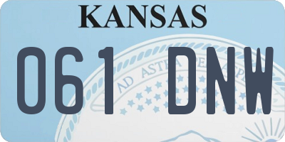 KS license plate 061DNW