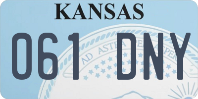 KS license plate 061DNY