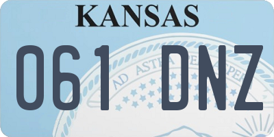 KS license plate 061DNZ