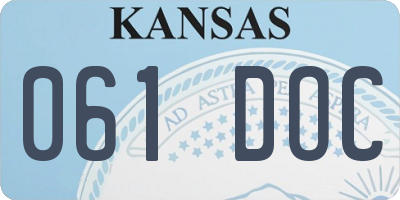 KS license plate 061DOC