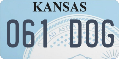 KS license plate 061DOG