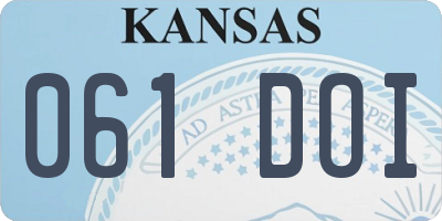 KS license plate 061DOI