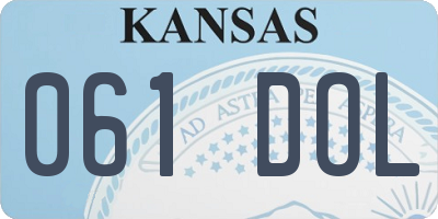 KS license plate 061DOL
