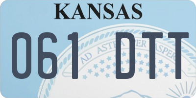 KS license plate 061DTT