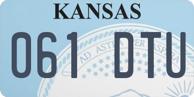 KS license plate 061DTU
