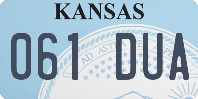 KS license plate 061DUA