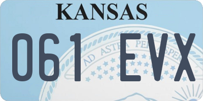 KS license plate 061EVX