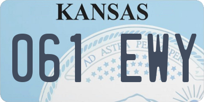 KS license plate 061EWY