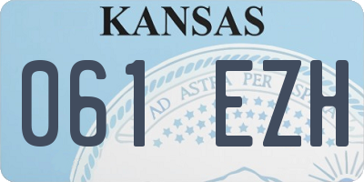KS license plate 061EZH