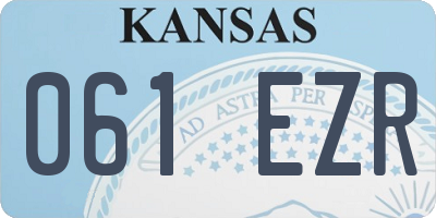 KS license plate 061EZR