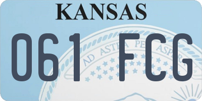 KS license plate 061FCG