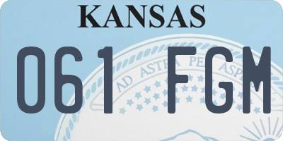 KS license plate 061FGM