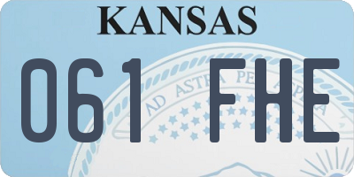 KS license plate 061FHE