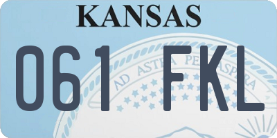 KS license plate 061FKL