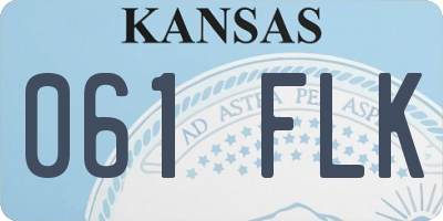 KS license plate 061FLK