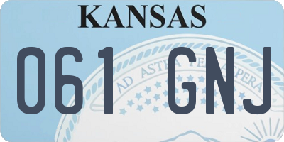 KS license plate 061GNJ