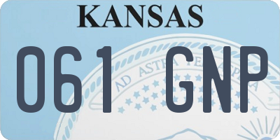 KS license plate 061GNP