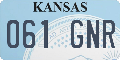 KS license plate 061GNR
