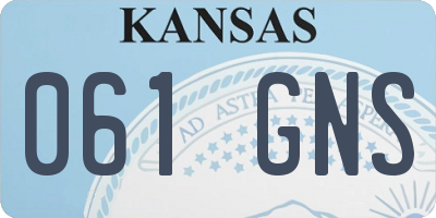 KS license plate 061GNS