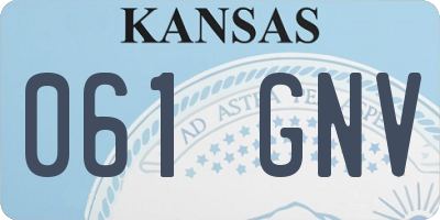 KS license plate 061GNV