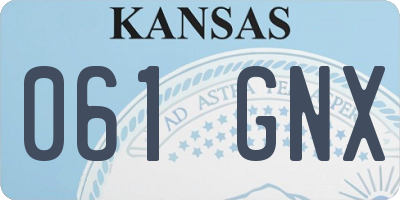 KS license plate 061GNX
