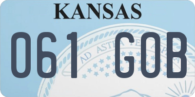 KS license plate 061GOB
