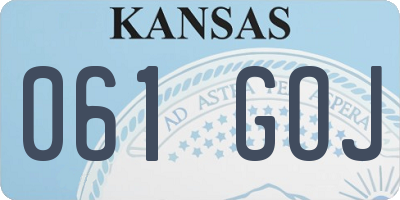 KS license plate 061GOJ