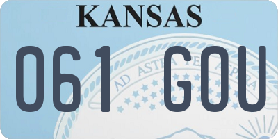 KS license plate 061GOU