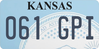 KS license plate 061GPI