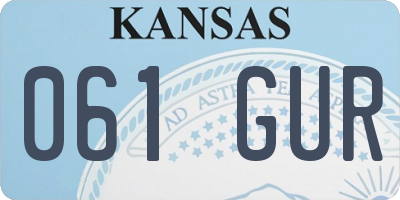 KS license plate 061GUR