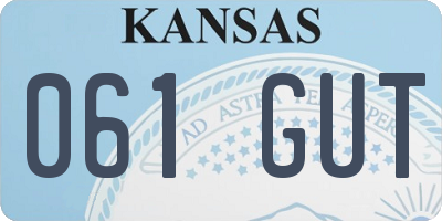 KS license plate 061GUT