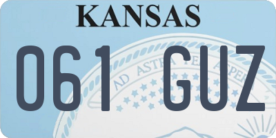 KS license plate 061GUZ