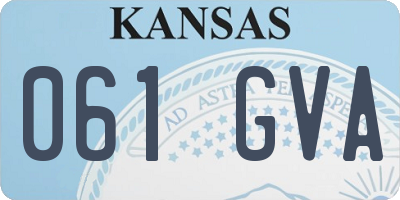 KS license plate 061GVA