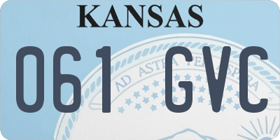 KS license plate 061GVC