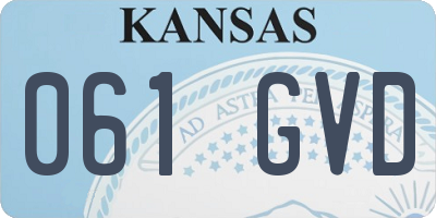 KS license plate 061GVD
