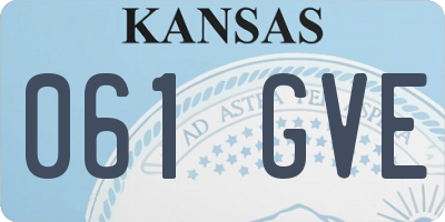 KS license plate 061GVE