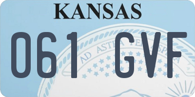 KS license plate 061GVF