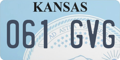 KS license plate 061GVG
