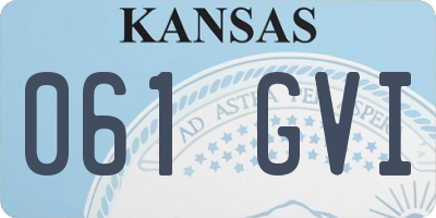 KS license plate 061GVI