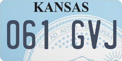 KS license plate 061GVJ