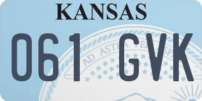 KS license plate 061GVK