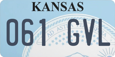 KS license plate 061GVL