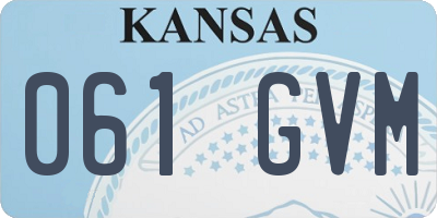 KS license plate 061GVM