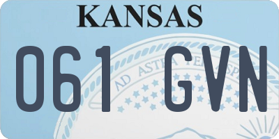 KS license plate 061GVN