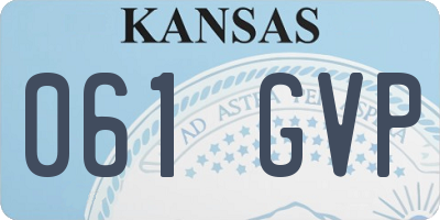 KS license plate 061GVP