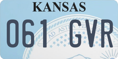 KS license plate 061GVR