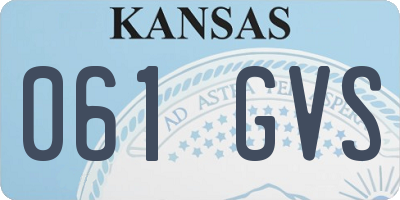 KS license plate 061GVS