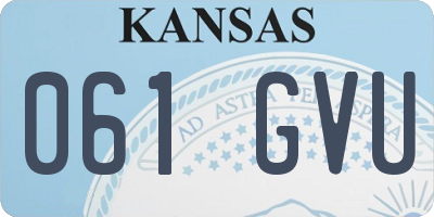 KS license plate 061GVU
