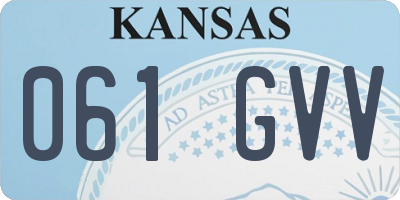 KS license plate 061GVV
