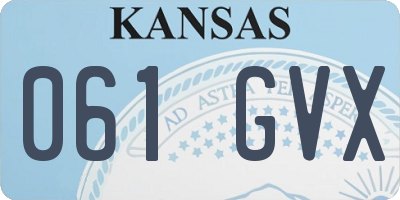 KS license plate 061GVX